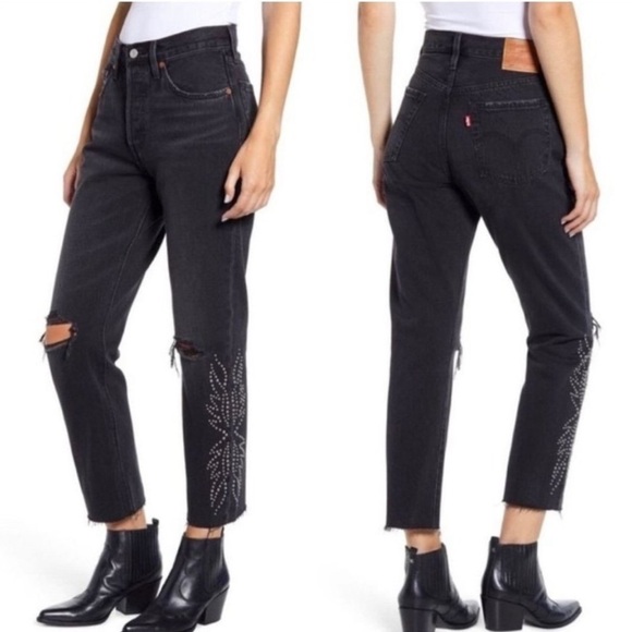 Levi's 501 | Black Canyon High Waist Crop Jean Size 28 NWT - Picture 14 of 14